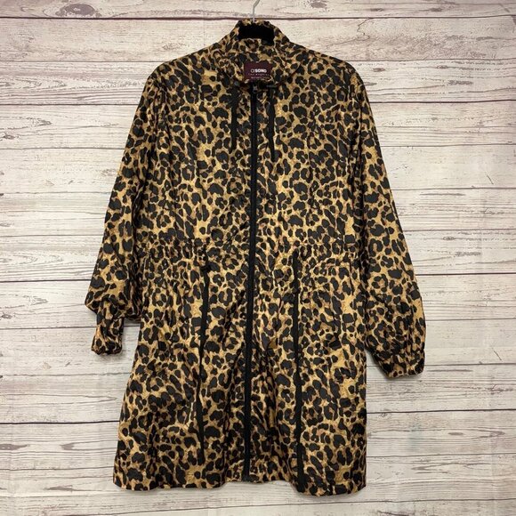 Ci Sono LA Outerwear Leopard Print Rain Jacket Large - Picture 1 of 7